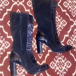 Leather Lace Up Boots